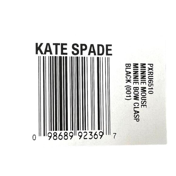 Kate Spade Womens Black Glitter Minnie Mouse Polka Dot Bow Clasp clutch Bag New - Picture 14 of 15